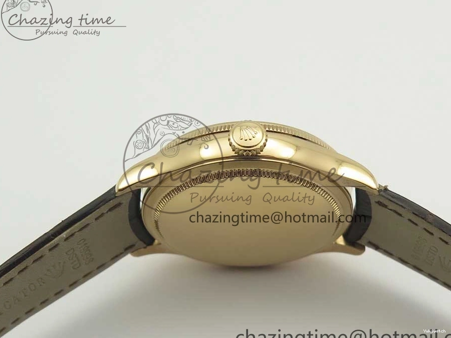 Best Leather Markers Edition Real A3165 Strap Date Brown RG Black Sticks 50519 on Dial Cellini MK 0408